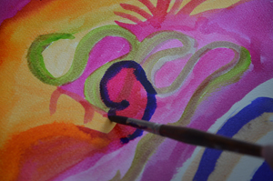 Art thérapie et peinture intuitive à l'aquarelle.